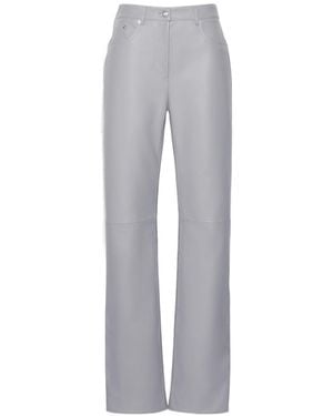Sportmax Crespo Straight Leg Pants - Gray