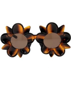 Bottega Veneta Eyewear Floral Frame Sunglasses - Multicolour