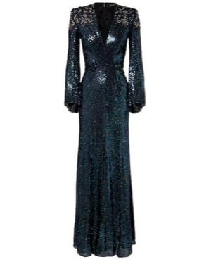 Jenny Packham Zinnia Sequined Gown - Black