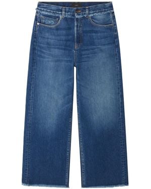 Alanui Fringed Relaxed Denim Trousers - Blue