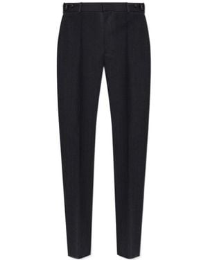 Bottega Veneta High-Waisted Stripe Detailed Trousers - Blue