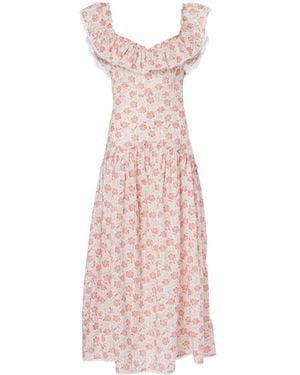 RIXO London Floral Ruffle Dress - Pink