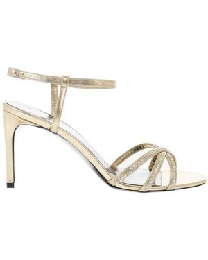 Celine Rhinestone Sandals - Metallic