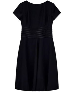 Emporio Armani Pleated Waist Midi Dress - Black
