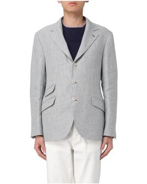 Brunello Cucinelli Long-Sleeved Suit Coat - Grey