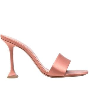 AMINA MUADDI Round-Toe High-Heeled Sandals - Pink