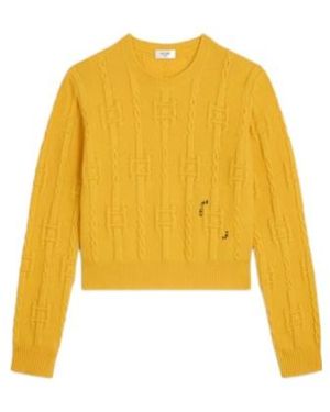 Celine Crewneck Sweater - Yellow