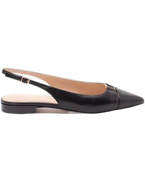 Twinset Pointed Adjustable Ballet Shoes - Brown