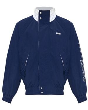 Rhude Logo Stand Collar Jacket - Blue