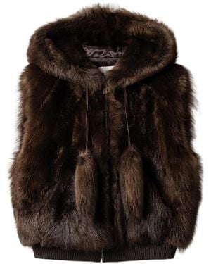 Miu Miu Shearling Vest - Black
