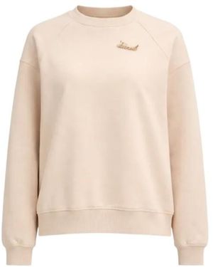 Twinset Logo-Detail Long-Sleeve Sweatshirt - Natural