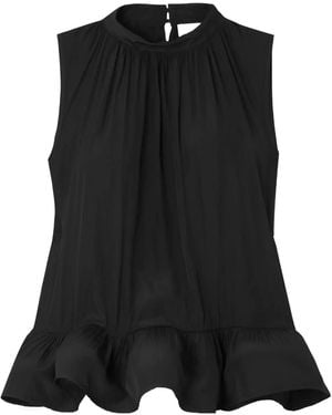 Lanvin Pleated Shell Blouse - Black