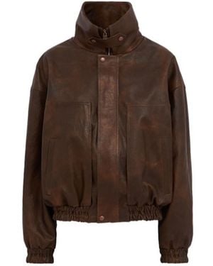 Magda Butrym Leather Jacket - Brown