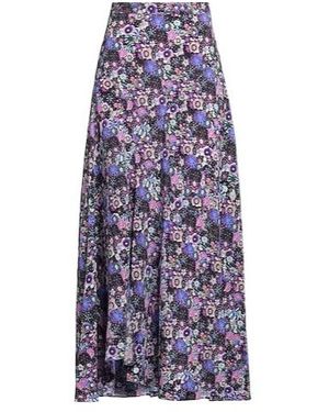 Isabel Marant Floral High-Waisted Skirt - Purple