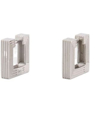 Ivi Geometric Mini Hoop Earrings - White