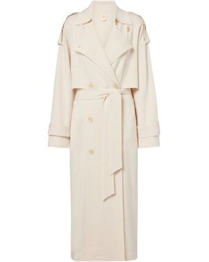 Jardin Des Orangers Wool And Cashmere Trench Coat - Natural