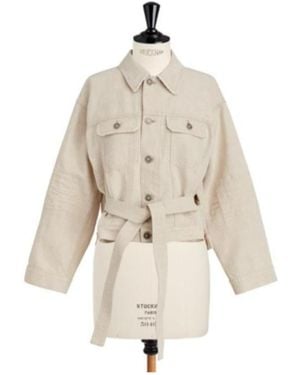 Dior Short Belted Jacket - Natural
