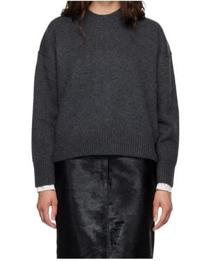 Loulou de Saison Oversized Crew-Neck Jumper - Black