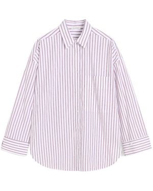 By Malene Birger Derris Striped Button-Up Shirt - Purple