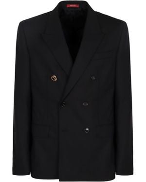 Gucci Double-Breasted Jacket - Black