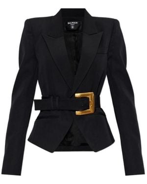 Balmain Long-Sleeve Casual Jacket - Black