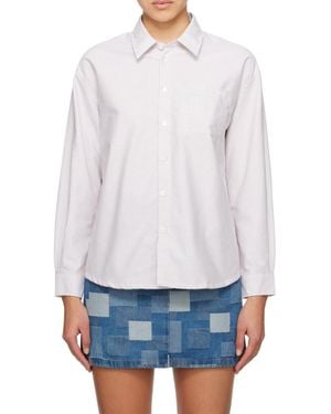 A.P.C. Greg Striped Long-Sleeve Shirt - White