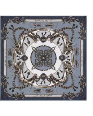 Dolce & Gabbana Rope Print Scarf - Grey