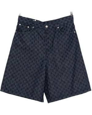 Dries Van Noten Denim Shorts With Belt Loops - Blue