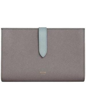 Celine Large Strap Wallet - Gray