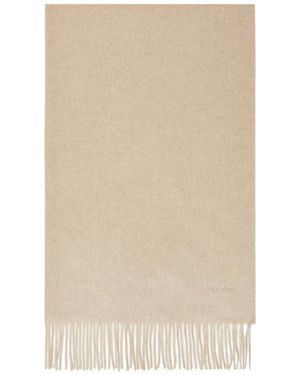Max Mara Baci Fringed Edge Scarf - Natural