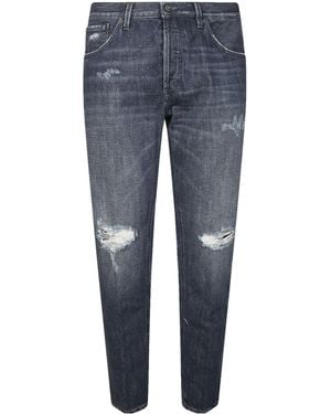 Dondup Brighton Distressed Carrot Jeans - Blue