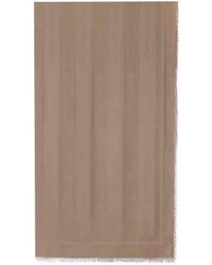 Elisabetta Franchi Frayed Edge Detail Scarf - Brown