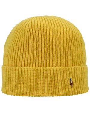 Polo Ralph Lauren Ribbed Beanie - Yellow