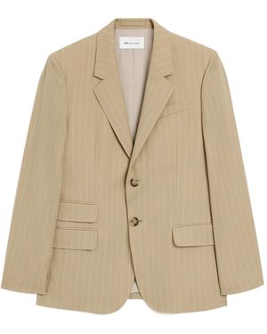 Ami Paris Long-Sleeved Suit Jacket - Natural