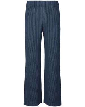 Homme Plissé Issey Miyake Pleated Trousers - Blue