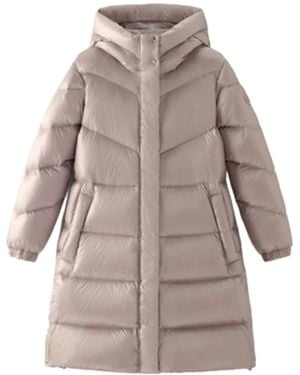 Woolrich Aliquippa Hooded Puffer Jacket - Grey