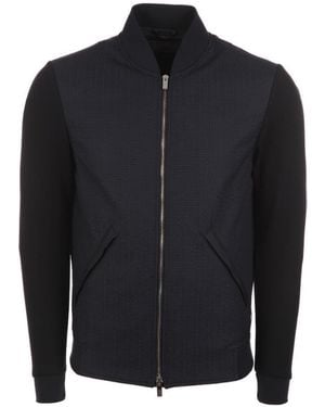 Armani Collezioni Zipper Casual Jacket - Black