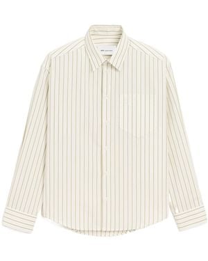 Ami Paris Ami Ami De Coeur Striped Boxy Shirt - White