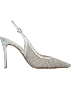 Gianvito Rossi Nikki Pointed Toe Slingback Pumps - White