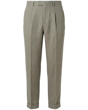 Brunello Cucinelli Pleat-Detailing Straight Trousers - Natural
