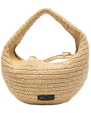 KHAITE Olivia Medium Rafia Hobo Bag - Metallic