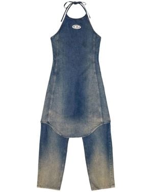 DIESEL De-Cynthia- Halter Jumpsuit - Blue