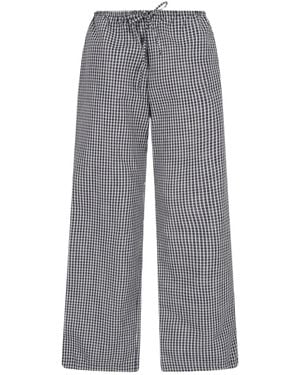 DUNST Check Elastic-Waist Trousers - Grey