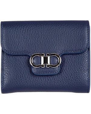 Ferragamo Ferragamo Gancini Compact Wallet - Blue