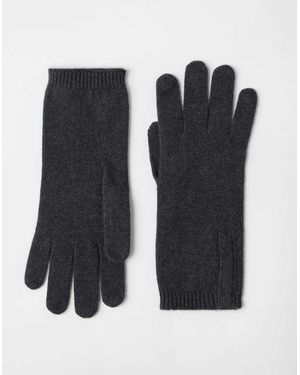 Brunello Cucinelli Bead-Embellished Knitted Gloves - Black