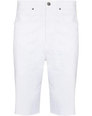 FRAME Knee-Length Denim Shorts - White