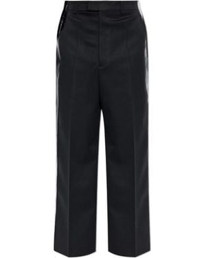 Vetements Creased Side Stripe Trousers - Black