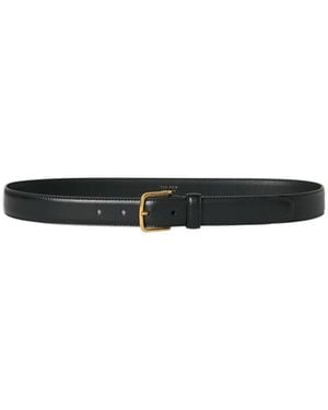 The Row Smooth Square Buckle Leather Belt - White