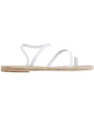 Ancient Greek Sandals Flat Logo Sandals - White