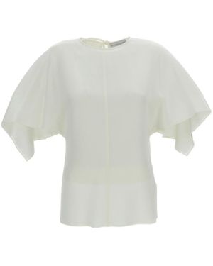 Stella McCartney Asymmetric Crew Neck Top - White